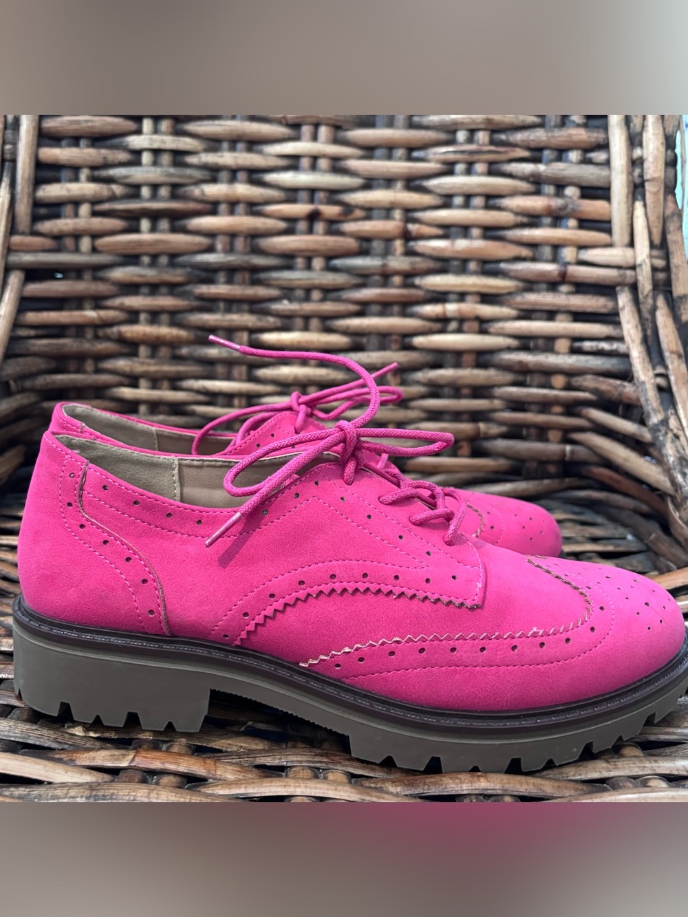 Journee Collection Pink Claudiya  Oxford Loafers  in size 8. Great condition!
